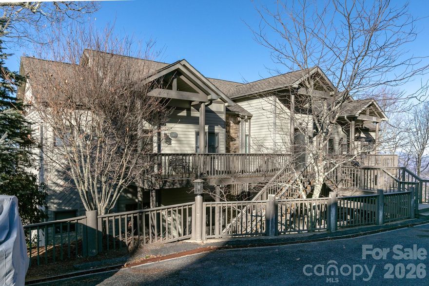 Magnificent Mountain Views from This Club Villa Condo! Experience breathtaking panoramic mountain vistas from this beautifully maintained 2BR/2BA Club Villa Condo atop MOUNTAIN AIR, overlooking the deep valleys below. Ideally located just a short walk to the Village Green and all club amenities (available with membership), including a state-of-the-art fitness center, club dining, tennis, pickleball, and more. This move-in-ready condo—painted in 2024—features tasteful furnishings and thoughtful updates throughout. The kitchen showcases granite countertops, a stone backsplash, and slate appliances (updated in 2019). Relax in the great room or on the expansive northwest-facing view decks, perfectly positioned to capture glorious sunset views without harsh evening sun. The primary suite boasts a recently remodeled bath with a custom tile shower, double vanity, comfort-height toilets, new flooring, lighting, and cabinetry. Offered furnished (with seller exceptions), this second-floor residence is easily accessible via one staircase or elevator. Enjoy a phenomenal location at the very top of Mountain Air—where the views are truly breathtaking and the lifestyle is unmatched.