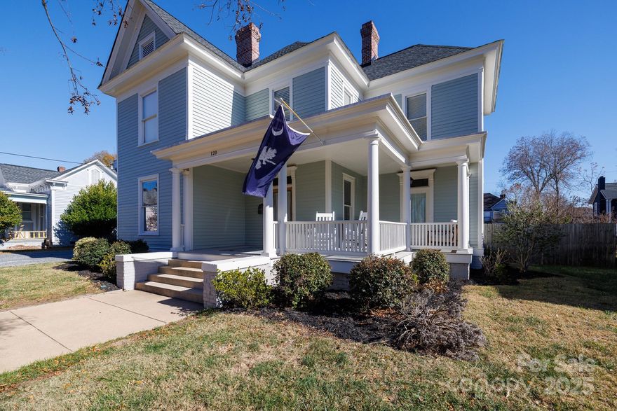 Welcome to the Dacus House in the Rock Hill historic district on the highly coveted Reid St - only a block from Fountain Park & downtown Rock Hill restaurants and events. This charming home was renovated just a couple of years ago to its former glory. It is the perfect mix of modern features and historic charm that every buyer will love. 
The spacious bedrooms all feature the original fireplaces and mantels and original pine floors. The open floor plan downstairs is the perfect setting to host family and friends for the Summer. Come relax on the front porch and enjoy the art district downtown Rock Hill. Don't miss this rare home that will only come along once in a blue moon! This home is on the National Register and under Rock Hill historic district guidelines.