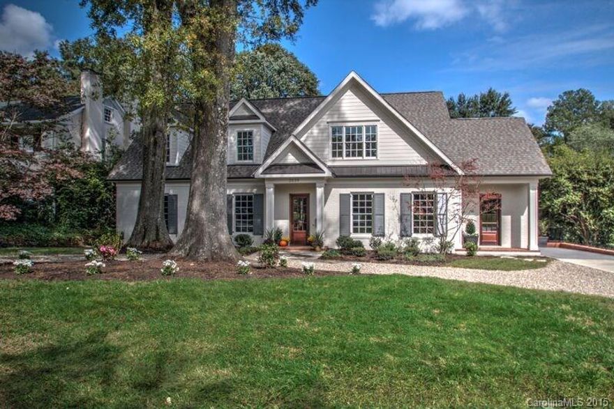 Welcome to luxurious Myers Park living! Fully renovated & across from the Myers Park Country Club & Golf Course featuring exquisite detail in every feature! Boasting gorgeous oak hardwoods, high ceilings, & crown molding throughout, a lavish master bedroom on main floor w/ custom closets & stunning master bath, an exceptional open concept kitchen with marble countertops & huge island, custom cabinets, Thermador professional appliances plus an outdoor fireplace, large bonus room, & so much more!