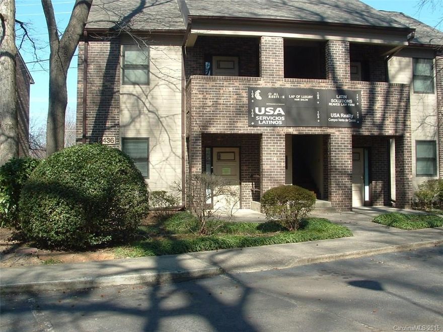 Commercial Office Space is Bright and "Clean as a Whistle"!  In addition to a generous Reception Area, there are two office spaces and a nicely appointed unisex Restroom.  Bringing your Clients to this space is sure to impress!  Located only blocks away from the busy intersection of Sharon Amity & Independence! There is ample parking.   No Accounting or Tax Firms allowed, so as not duplicate business services.  This space is for OFFICE use only.  NO Residential living.