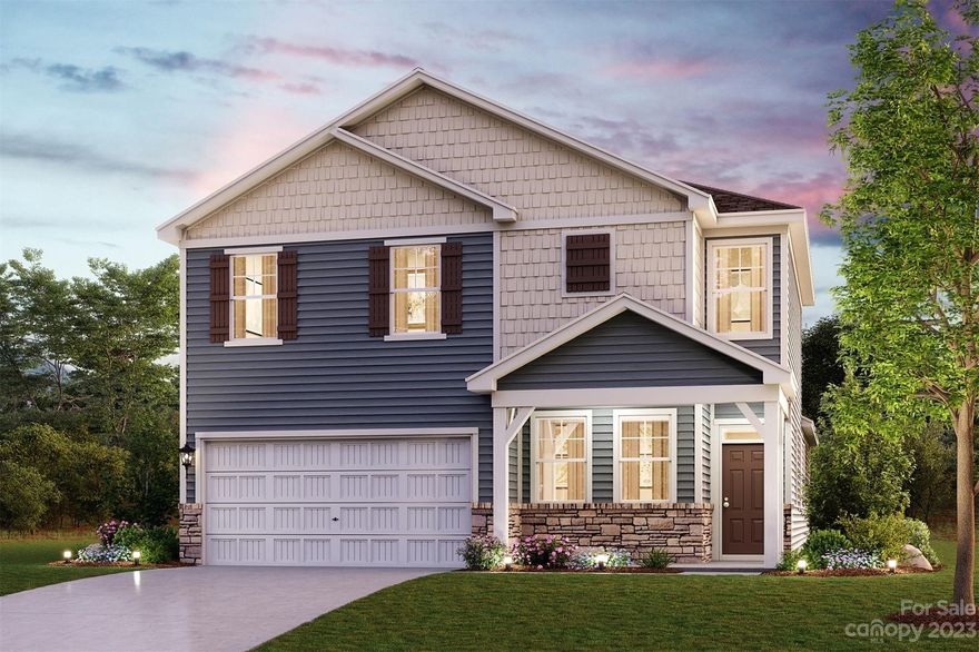 The McDowell floorplan is a thoughtfully designed home with a total heated area of 2,532 square feet. This spacious layout is carefully crafted to provide both functionality and comfort for its residents. A standout feature of the McDowell floorplan is the inclusion of the owner's suite on the main level. In addition to the owner's suite, the main level of the McDowell floorplan also includes a flex room, which can serve as a versatile space to meet the needs of the homeowners. The main level also features a laundry room, offering practicality and convenience. The kitchen is designed to be a focal point of the home, featuring a large island and elegant granite countertops. Moving upstairs, the McDowell floorplan offers three additional bedrooms. Additionally, there's a pocket office, which offers a dedicated space for working, studying, or managing household tasks. The upstairs also includes a game room, which serves as a versatile space for leisure and entertainment.