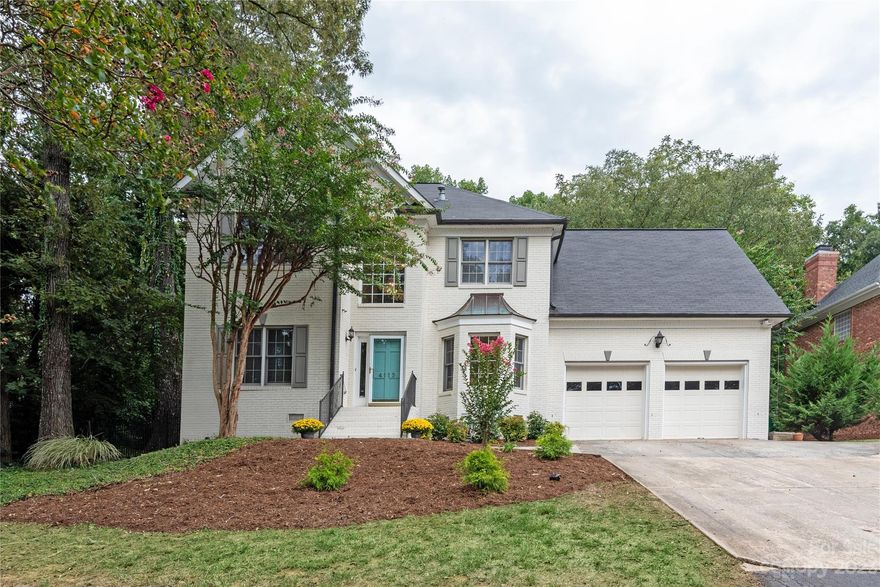 Bright & sunny 2.5 story all-brick home w/wonderful living space situated on a highly desirable Cotswold street w/spacious private back yard. Features include 9' ceilings, hardwoods on all levels, family room and large sunroom that share a two-sided fireplace. A bright kitchen opens into the breakfast area & front family room that could be used as an office or playroom.  Lovely primary BR with sitting area & private staircase to 3rd floor that is currently used as an office/gym. Spacious primary bath and a customizable walk-in California Closet.  Three bedroom closets have been upgraded to custom closets. Large deck with gas hookup for a grill and “She-Shed” within a fenced in backyard that boasts lots of privacy and plenty of space for addition or a pool. New HVAC on main and water heater. 2 car garage. Seller is offering a seller paid credit of $2500 to refinish the hardwoods on main. Shared driveway w/house next door & both owners have deeded access.