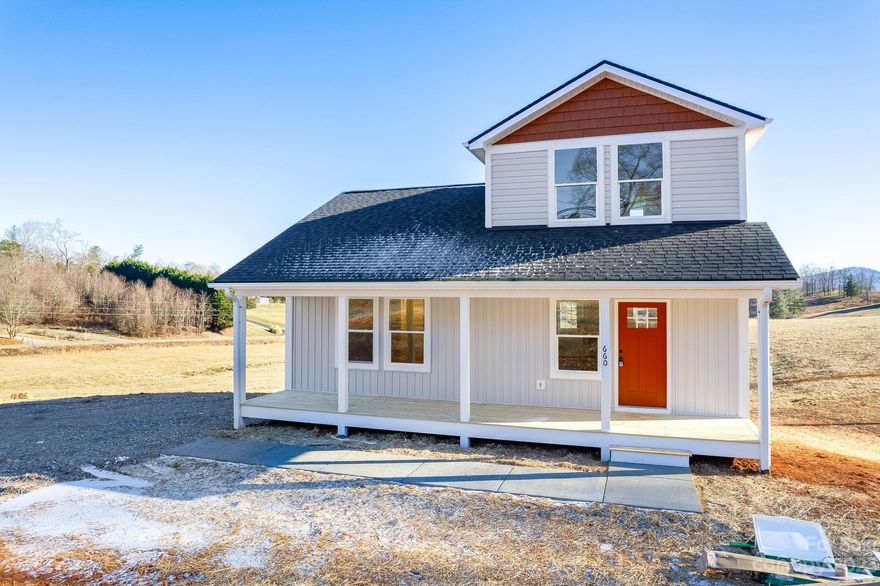 New construction in the sought after Alexander area of Buncombe County! This 3 bed/2 bath home features a Primary with en-suite on the main level, dual vanity in the bath along with a custom tile surround on the tub/shower. A covered front porch and back deck with views! Located in a pastoral setting this home is now complete and ready for its' first owner. Spacious kitchen with plenty of counter space, cabinets & granite counter tops in the kitchen with island/breakfast bar and pantry. Enjoy the gas log fireplace in the living area to keep cozy on the cooler nights, the expansive views off the back deck, and the convenience of a spacious main level laundry room (not a closet) with laundry sink also. This new build will convey with all kitchen appliances. See attached materials specifications for additional details. Final tax value to be determined. See the property video here: https://listings.wncrealestatephotography.com/videos/e803ca81-b36c-43e6-a404-2584c5c1a118