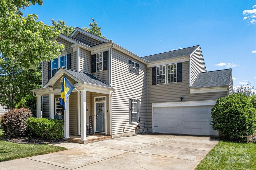 Charming two-story home nestled in sought after community of Kingstree! This 3-beds, 2.5-baths gem features a welcoming covered front porch on a corner lot & an inviting interior with stylish luxury vinyl plank flooring throughout main. Spacious living room centers around a cozy gas fireplace, perfect for relaxing evenings. Enjoy cooking & entertaining in the well-appointed kitchen with granite tops, new sink & ss appliances which flows seamlessly into the dining & living areas. Updated light fixtures throughout. Upstairs; 3 bedrooms, including a spacious primary suite with a private en-suite bath, bonus loft & laundry. Outside is your backyard retreat! Large patio with a pergola & private hot tub, ideal for outdoor dining, entertaining, or simply unwinding after a long day. Community offers swimming pool, playgrounds & clubhouse. Within minutes to I485, shopping, Uptown Charlotte & restaurants. Don’t miss your chance to own this move-in ready home in a great location!