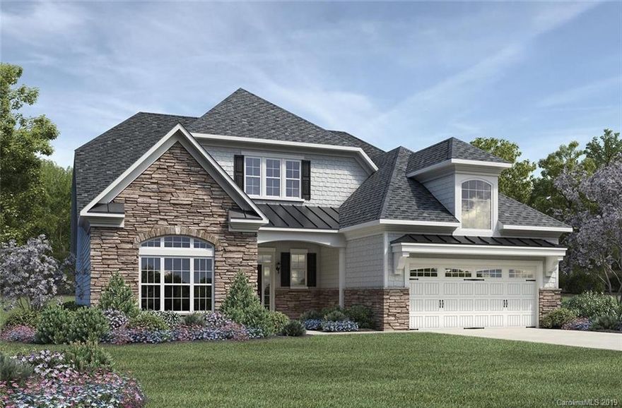 Our most popular home design with all the included features you expect. Beautiful covered porch off the dining area and kitchen provides privacy and treed view. Large first floor master suite includes walk-in closet with valet table and over-sized shower with bench. Luxurious kitchen with center island opens to family room with 12' tray ceiling - built to entertain. Second floor boasts a bedroom, full bathroom and large loft.