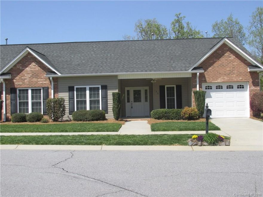 Beautiful one level, two bedroom, two bath townhome. Large master suite with walk-in closet. Open floor plan features living room with natural gas fireplace, dining and kitchen. Also, opens into Sunroom with access to Patio from sunroom and dining room. Large laundry room and one car garage. All landscaping covered by HOA. Great location convenient to all town amenities and highways, Price to sell!