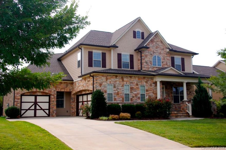 This fabulous "better than new" home has it all! Full of custom upgrades & in perfect condition, 10' ceilings, & 8' interior doors. Gorgeous floorplan. gourmet kitchen w/huge center island, speakers piped throughout, beautiful mill work. Massive flagstone porch & rear covered veranda w/fireplace, fenced yard. Beautiful, convenient and quiet Mint Hill community inside 485.