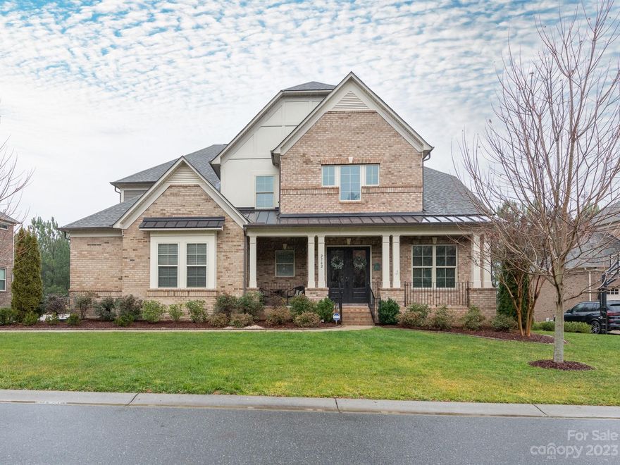 Welcome to your dream home! This stunning 2-story home with a basement offers everything you've been looking for. With a 2-story foyer & elegant design, this home exudes luxury. You'll find a main level office. The great room features a coffered ceiling and stone fireplace. The kitchen is a chef's delight, boasting top appliances, custom tile backsplash, & a reverse-osmosis water system that feeds a built-in pearl ice maker. The main level also offers a dining room, guest bedroom suite, and a screen porch with Eze-breeze panels. Primary suite on the 2nd level includes a sitting room, upgraded bathroom, & custom closet. A bonus room, 3 more spacious bedrooms, & 2 baths complete the space. The basement offers 2 bonus spaces, a full bath, & a bedroom. Additional unfinished area for storage or a workshop. Plus, you'll have outdoor access to a covered patio and flat fenced backyard, perfect for outdoor gatherings and relaxation. Car enthusiast full 3-car garage.