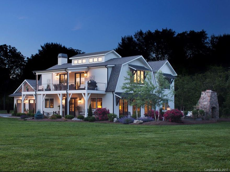 Upscale living in the country, contemporary Farmhouse plus Cottage on 3.7 level acres in desirable Cane Creek Valley. Designer showhome features “upcycled” architectural elements, open and bright interior, large gourmet kitchen, and high ceilings with clerestory windows. Mountain and valley view from most rooms. Updated cottage has three bedrooms, fireplace, and large deck. With a pond and state stocked trout stream, this land and homeplace are truly special!