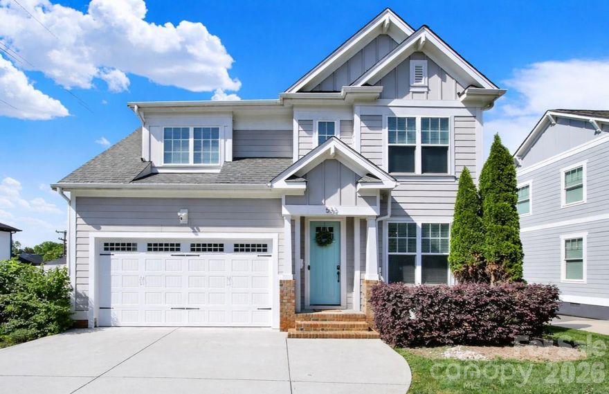 Perfectly positioned in the heart of Sedgefield, this thoughtfully designed home offers the ideal blend of modern comfort and unbeatable location. From the moment you step inside, you are welcomed by an open, light-filled layout that seamlessly connects the main living spaces, creating an inviting atmosphere for both everyday living and entertaining. The kitchen is a true centerpiece, featuring quartz countertops, designer finishes, a 5-burner gas cooktop, and a spacious walk-in pantry, all opening to the dining and living areas with a cozy fireplace. Upstairs, you will find three generously sized bedrooms, including a spacious primary suite complete with a trey ceiling, spa-inspired bath with frameless shower, soaking tub, dual vanities, and a large walk-in closet. A main-level bedroom with French doors offers flexibility as a private office or guest retreat. Step outside to enjoy a flat, fenced backyard with an expanded porch, perfect for relaxing or hosting surrounded by beautifully maturing landscaping.The location truly elevates this home, with close proximity to South End, where you can enjoy some of Charlotte’s best dining, shopping, breweries, and entertainment. The Light Rail, Harris Teeter, and everyday conveniences are just minutes away, along with quick access to Uptown Charlotte and major roadways, making both commuting and enjoying the city effortless.