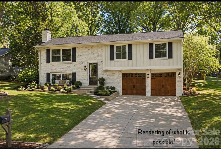 Welcome to 6723 Rollingridge Drive — a move-in ready 3-bedroom, 2-bathroom home in the Waverly Hall section of Stonehaven, one of South Charlotte's most established and sought-after communities in Charlotte, NC.  The main level delivers an open-concept layout where the kitchen, living, and dining rooms flow together seamlessly — ideal for entertaining and everyday living. All three bedrooms and both full bathrooms are on the main level, offering the ease and convenience of single-floor living. Downstairs, a massive bonus living space, oversized laundry room with office potential, and a half bath add tremendous flexibility for whatever your lifestyle demands.The updates here are extensive and well-timed — new windows (2018), new deck (2019), updated cabinet faces, countertops and appliances, new wood stairs and banister, new sliding door, new hardscape patio (2022), in-ground drainage, sprinklers and grading, plus new gutters and leaf guards. The big items are done. Outside, the deck and hardscape patio create a fantastic outdoor living setup, all within a fully fenced yard. And a two-car garage at this price point in South Charlotte is a genuine rarity.  Walk to McAlpine Greenway right from your front door — miles of trails, open space, and the best of outdoor Charlotte just steps away.