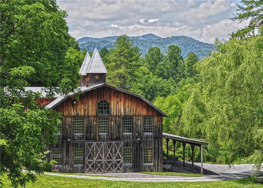 Meander up the gravel road over the trout stream, past the historic cottage to the 5,000 sq ft Amish barn, the perfect wedding/event venue. The main house sits privately by itself with a huge stone fireplace in the beamed great room surrounded by french doors opening to a covered porch and terrace. Nestled above the barn a handcrafted, 2BR w/loft Log cabin overlooks incredible mountain and pastoral views. Its own private cove of rolling pastures and pristine woodlands, this farm is a must see!