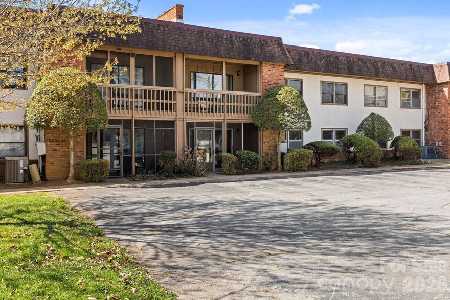 Bright and convenient main-level condo, in the heart of Hendersonville! With your dedicated parking space right out the back door, access couldn’t be easier. Just a short stroll or bike ride to Main Street’s shops, dining, and entertainment, this 2-bedroom, 1.5-bath unit offers unbeatable proximity. Pardee Hospital is also just across the way. 

Inside, enjoy a bright layout and comfortable living space. The primary bedroom features access to its own bathroom and a generous closet, creating a comfortable personal retreat. The second bedroom offers flexible use, perfect for guests or easily transformed into a home office. 

Each condo also includes its own dedicated storage space, providing a convenient place for bikes, seasonal items, or extra gear. 

Whether you’re seeking a low maintenance lifestyle or a smart investment close to downtown, this condo combines location, practicality, and ease of living.