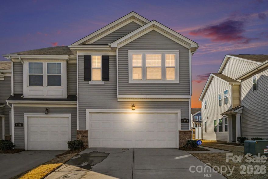 Welcome to 5608 Axil Ln, a stunning townhome located conveniently off of the I-77 and 485 intersection in North Charlotte.  This well kept end-unit townhome located in the newlly built Cheyney Community provides comfort and convenience.   Built in 2022, 5608 Axil Ln establishes a turnkey opportunity for investors and owneroccupants alike.
   The open concept living and kitchen space make for a perfect harmony of entertaining and day to day living.  State of the art cabinets, granite countertops and a large kitchen island lend a sleek modern design with functionality and flexibility.  
  The ktichen flows seemlessly into the large living room accompanied by a cozy fireplace for relaxing nights and active days.  
  Upstairs the primary bedroom, ensuite bath and large closet make for a comfortable retreat from the worries of day to day living.
  With two generously sized guest bedrooms, 5608 Axil Ln makes for a suitable home for nearly every buyer.  Just one block away, the private Cheyney community pool will be your immediate destination to cool off during the heat of summer.  Don't miss this chance for a turnkey opportunity and schedule your tour today!