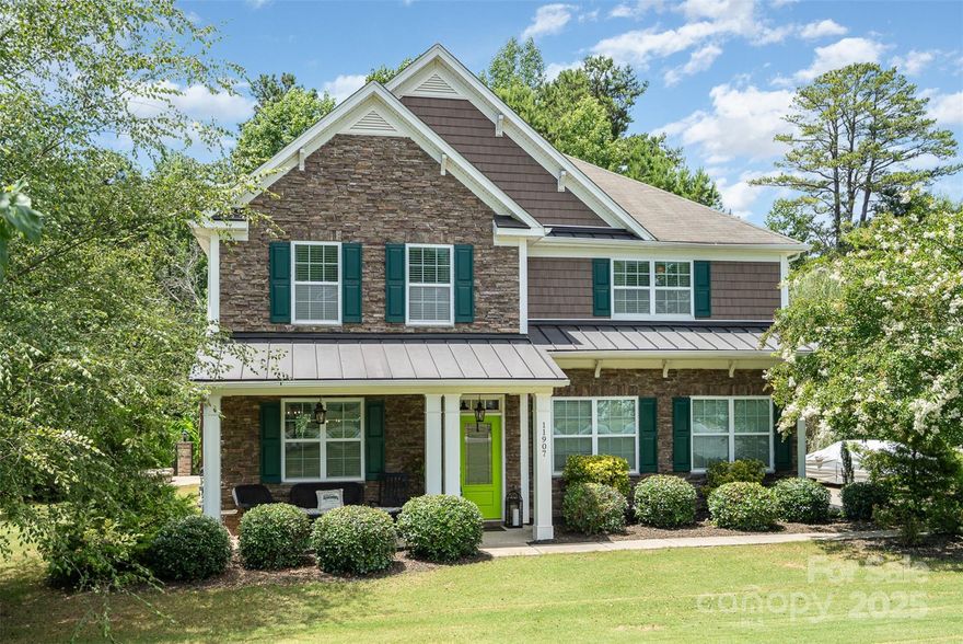 Beautiful 2-story home in peaceful neighborhood just outside of Downtown Matthews. Home sits away from road on a .62 acre piece of property with full tree coverage in the back for ultimate privacy. Backyard features stunning in-ground pool w/ stamped concrete & full rod iron fencing for safety. Outdoor patio's include a 16x20 patio on the pool side of porch for relaxing + a 10x10 patio on other side of porch w/ gas hookup for summer grill outs PLUS enjoy the stately screened-in porch updated w/ wood burning stone fireplace w/ gas starter! Inside updates include hardwood floors in upstairs hall, loft area & primary bedroom w/ sitting room. New carpet in other 3 bedrooms. French doors lead from living room to screened-in porch. 6" window sills installed in all windows + a rock accent wall in the family room! Garage storage updated to include cabinets w workbench + hang down storage. A Must See ideal home for hosting friends & family year around!