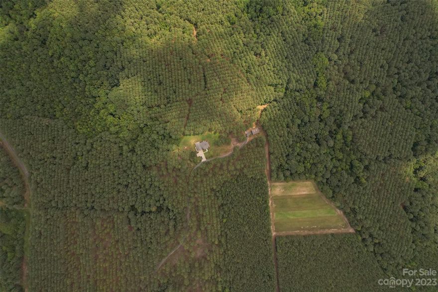 Welcome to a real estate gem nestled within the serene beauty of a NC Stewardship Forest in south-central North Carolina! Its participation in the esteemed USDA Timber program ensures responsible and sustainable management of the mature pine and hardwood timber. There are multiple outstanding locations for deer stands strategically positioned throughout the property. Wonders continue to unfold as the South Fork Jones Creek meanders through the property. You'll also find a beautiful 4-bedroom, 3-bath home and a versatile Morton Building. Conveniently bordered by three paved roads, with some acreage on the west side of US Highway 52, this property provides ease of access and promising potential. Yet, despite its accessibility, the majority of the land is tucked away. With its pristine landscapes, rich wildlife, and investment potential, this listing stands out as an unparalleled opportunity for those seeking to embrace nature's bounty and create cherished memories for years to come.