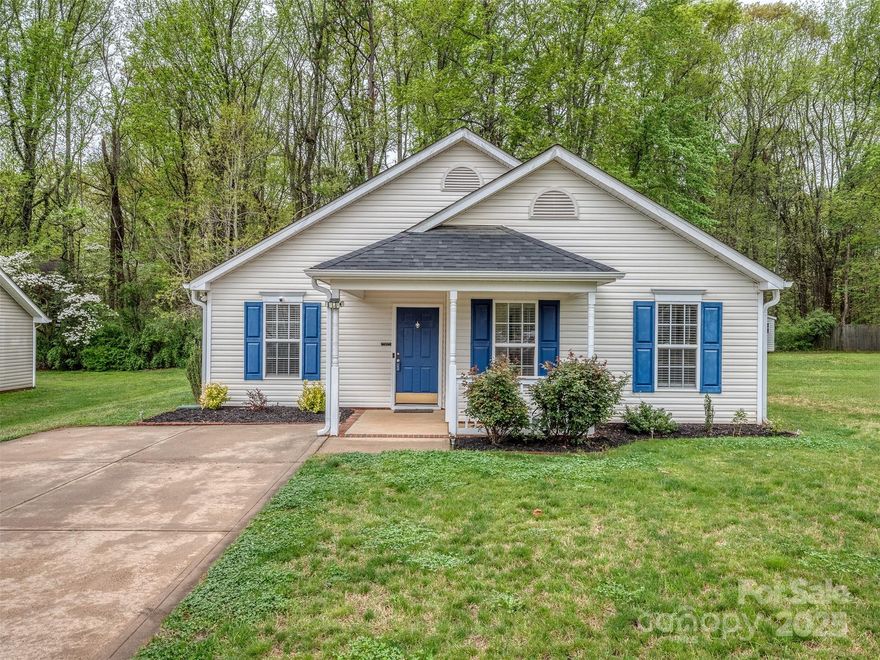 If you are looking for a great investment opportunity or a new place to call home, this home with a new HVAC System has your name all over it!  This lovely 3 bedroom, 2 Bathroom home has been loved and lived in and is ready for a new owner!  The home welcomes you into the great room with a gas log fireplace and laminate wood flooring.  The dining room is conveniently nestled between the great room and kitchen with access to the rear patio with retractable awning.  The cook's kitchen has new appliances (fridge,dishwasher,washer,dryer) tile flooring, & 42" white cabinets.  The primary bedroom is on the main floor & features vaulted ceiling and walk-in closet.  The 2 guest rooms are spacious & doing laundry is a breeze in your large laundry room.  The fenced back yard has a large patio, is private, & has a great storage building with garage door that is a perfect place for all of your tools, yard equipment, or a great place for a workshop! Call today & let's make this your home tomorrow!