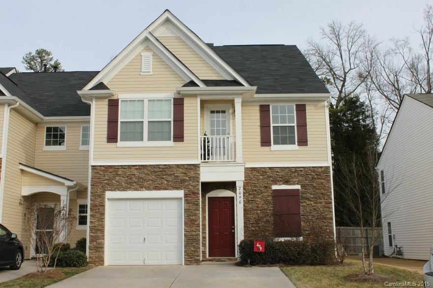 Beautiful townhouse located in Harpers Mill, This home has it all. Everything from granite counter tops to a fenced in backyard. To add to it this home also has two separate master bedrooms, one on each floor! All of this is just minutes away from Charlotte and Gastonia and moments from the shores of Lake Wylie  Don't miss your chance to get into this beautiful town home!