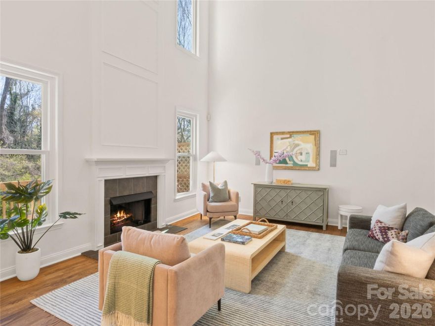 NEW RENOVATIONS and move-in ready in the heart of Plaza Midwood. Tucked on a cul-de-sac and backing to the wooded grounds of Charlotte Country Club, this home offers one of the neighborhood's largest usable backyards and exceptional privacy.

The light-filled floor plan features a two-story living room, flexible front office/living space, formal dining room, and updated kitchen with quartz countertops, custom backsplash, painted cabinetry, and new appliances (2025). The spacious primary suite includes a sitting area and beautifully renovated bath, while the secondary bath has also been fully updated.

Major 2026 improvements include renovated bathrooms, refinished hardwoods, new carpet, fresh paint, all new windows and exterior doors, updated lighting, and exterior cedar shake replacement and paint. Additional upgrades include a renovated laundry room and encapsulated crawlspace with sump pump and dehumidifier.

Enjoy a screened porch with TV, elevated deck, and professionally landscaped backyard overlooking the golf course. A rare turnkey opportunity combining modern updates, privacy, and an unbeatable Plaza Midwood location.