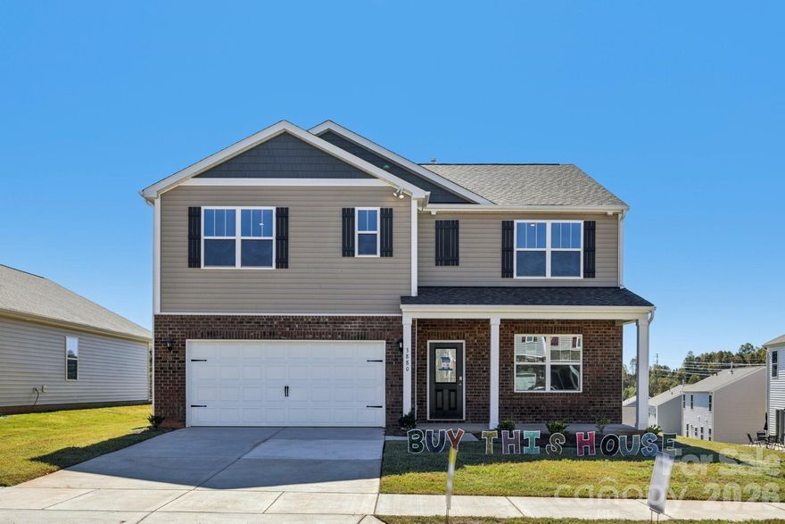 The Hayden is spacious & modern two-story home. The home offers five bedrooms, three bathrooms, & two-car garage. Upon entering the home, you’ll be greeted by a foyer which invites you in the center of the home. At the heart of the home is a spacious living room & dining room that blends with the kitchen, creating an airy feel. The chef’s kitchen is equipped with modern appliances, ample cabinet space, walk-in pantry, & breakfast bar, perfect for cooking & casual dining. Adjacent to the kitchen is a bedroom, providing privacy and comfort. The home features a primary suite, complete with a walk-in closet & large bathroom featuring a shower with dual vanities. The additional three bathrooms are spacious & have access to a secondary bathroom. The loft offers a flexible space that can be used as a media room, playroom, or home gym. The laundry room completes the second floor.