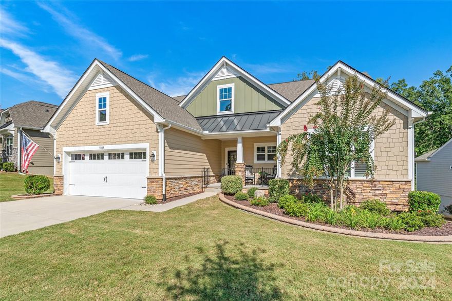 Move-in ready 3-bedroom home with an unfinished basement in the amenity-rich Tree Tops neighborhood. Beautiful kitchen features a large kitchen island, gas stove, double ovens, and custom pantry shelving. Sellers have invested $75,000+ in upgrades. Hardwood floors, updated light fixtures, plantation shutters, and neutral paint throughout. Champion glass sunroom adds extra living space and is an ideal place to enjoy the wooded backyard. Trex deck, located off the main level, is a great place to grill and entertain. Basement is pre-plumbed and offers room to expand & easily accessible storage. Custom closet systems in all of the bedrooms. Epoxy floors & cabinets in the garage. Gated community with low SC taxes, close to shopping, restaurants & more! Neighborhood clubhouse, outdoor pool, pickleball and tennis courts, walking trails, dog park, kayak launch & lake access. Plus, there are several cabins with activities for everyone including arts and crafts, games & fitness center.