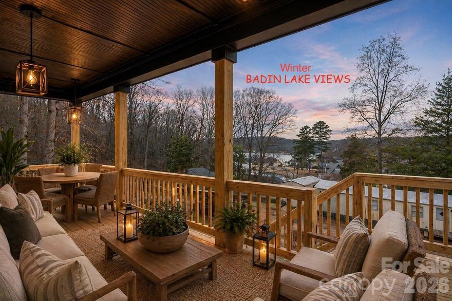 Beautiful new construction home with views of Badin Lake! This 3BR/2.5BA home features an open floor plan, a spacious kitchen with a large island, wood cabinetry, and detailed trim throughout. The primary suite includes a private ensuite bath and custom closet.
Relax or entertain on the inviting front porch while enjoying views. This is not a basic build—there are numerous upgrades throughout the home.
Located near the 5,350-acre Badin Lake and Uwharrie National Forest, offering boating, incredible wildlife, and endless outdoor adventure. Ideal for full-time living, a weekend retreat, or a vacation rental opportunity.
Conveniently located near Old North State Marina for fuel and Scallywags waterfront restaurant, known for great food and live music. Don’t miss the area’s popular Fourth of July lake celebration featuring the boat parade and fireworks.
Within one hour of Charlotte and the Triad. USDA eligible, offering a potential 100% financing option. No HOA.
Photos/virtual staging are from a similar build. Professional photos coming soon.
Circle Drive public boat ramp is located nearby for easy access to the lake for your boat and water toys. Get ready to enjoy summer on the lake!