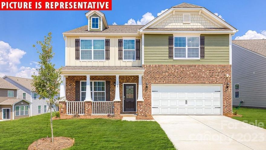 This incredibly spacious home boast of 4 bedrooms and 2 1/2 baths!  Kitchen offers granite countertops, 36-inch-high cabinets in the kitchen, and much more! In this open concept plan you’ll find a dedicated study, tons of kitchen counterspace, large rooms, and a loft! From open railing to Hardie plank siding to the fireplace, this home has it all.

This large homesite is flat and in a cul-de-sac, perfect for privacy. You will find this home located not far from I-77 and Lake Norman State Park in our brand-new community at Calvin Creek. The little neighborhood gem will be offering awesome amenities- Walking trails, pool, cabana, and a open green space.