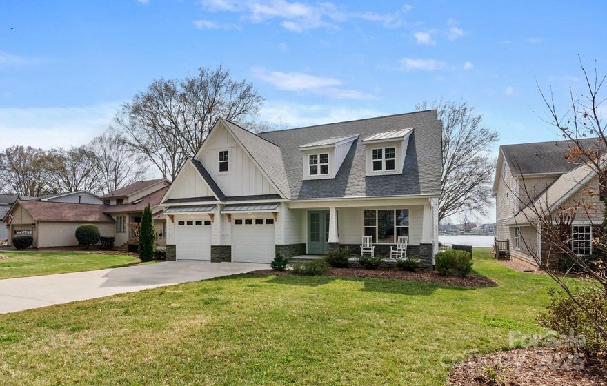 Welcome to this exquisite Lake Norman waterfront retreat nestled in the heart of Cornelius. This luxurious 4-bed, 3.5-bath beauty, built in 2020, offers an unparalleled blend of modern design and serene lakefront living. As you enter, you're greeted with an open floor plan bathed in abundant natural light. The living, dining, kitchen and keeping rooms seamlessly make up the main living areas. Main-level primary suite boasts a spa-like bath and a private deck where you can soak in sunset views over the lake. Additional main-level amenities include a bar with a beverage fridge, drop zone, and laundry room. Upper level offers a versatile loft, 3  beds, 2 full baths, and a large flex/bonus room. Step outside to your own backyard oasis where a saltwater pool. Private stationary dock with a boat lift, level spacious yard with meticulous landscaping, 2 car attached garage, prime location. This home epitomizes luxury and tranquility, making it an incredible Lake Norman gem!