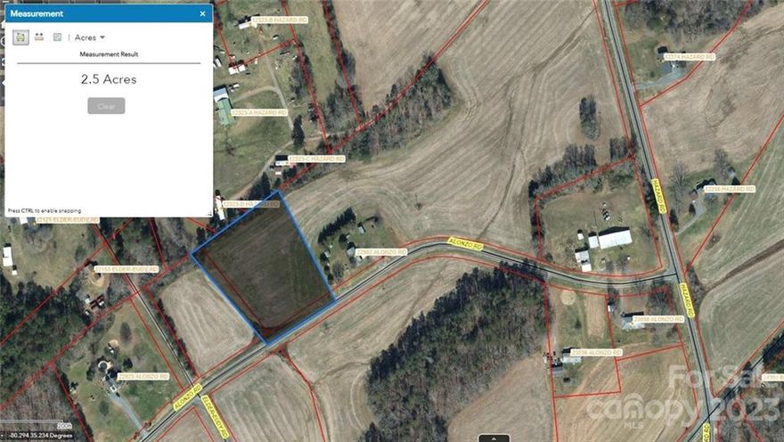 This great 2.5 acres already surveyed is ready to sell in a very desirable country setting near Oakboro. Sewer and water should be available. The Stanly County Utilities director has provided guidelines to connect to the County forced main sewer line along Alonzo Road. Buyers should contact the director for specific costs for connecting to Sewer and Water services.  A buyer also has the option to seek a private septic system and well in lieu of connecting with the Stanly County system. The owner has documentation that lender has agreed to release this 2.5 acre portion for sale and that this lot was approved as a building lot by Stanly Zoning prior to the 3 acre minimum lot size for RA land. No double-wide, or  manufactured homes, no modular homes. Stick built homes only are acceptable through seller specified deed restrictions.