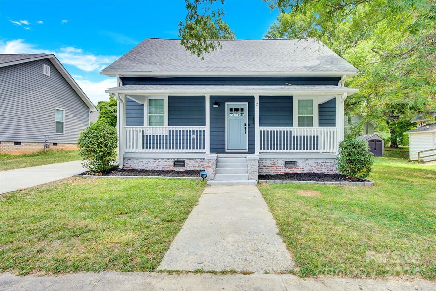 Renovated Gem Near Gastonia's Vibrant Hub! This 3BR, 2BA features high ceilings & stylish renovations. You will find spacious 10' ceilings with exposed beams in the family room, luxurious touches like quartz countertops, & a striking 14' kitchen island in this breathtaking kitchen. The stainless steel appliances & beautiful wooden hood add an extra classy touch. Every detail speaks of quality, from the comprehensive renovations encompassing plumbing, electrical, gutters, windows & siding to recent upgrades such as the compressor & interior enhancements which include quartz countertops, cabinets, flooring in bedrooms, lighting, interior painting, doors and driveway. The primary bathroom features a 72" vanity w/quartz countertop, while a new water heater adds to the home's efficiency. Laundry room provides access to both the kitchen and rear deck. Perfectly situated near FUSE Entertainment Complex, Loray Mills & Proposed Franklin Yards. PROPERTY IS LISTED BELOW RECENT APPRAISED VALUE.