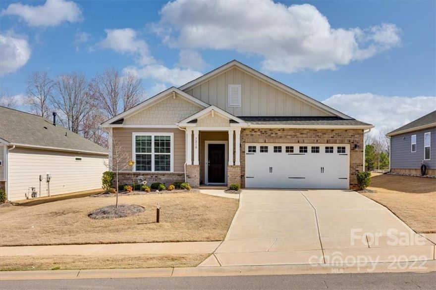 One level living at it's finest! Why wait for new construction when you can have this move-in-ready beautiful ranch today! Barely lived in less than two year old home is ready for you, backing up to woods, this 3 bedroom PLUS an office this lovely home has it all. Open floor plan, gorgeous kitchen with white cabinets, granite countertops makes this space perfect for entertaining. Private backyard overlooking beautiful tress makes for the perfect quiet escape from a long day and wait until you see the primary bathroom, talk about making your day melt away! You may never want to leave home! Oh and did we mention you yard maintenance is INCLUDED in your monthly HOA? It doesn't get any better than this. Book your showing today before they fill up.