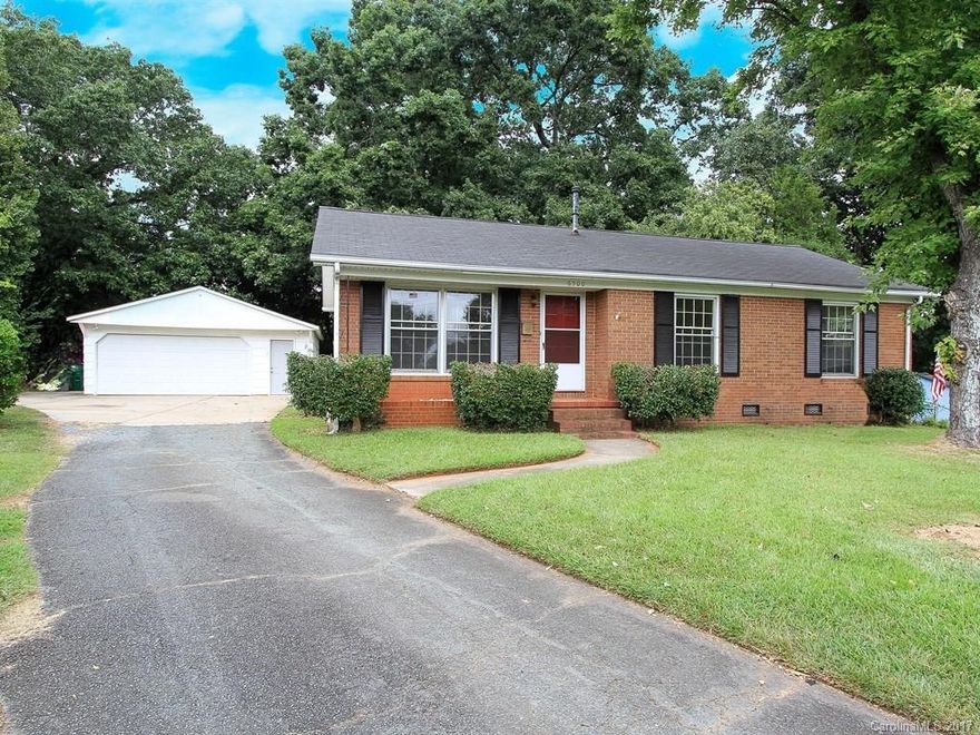 Classic brick Starmount ranch with 3 bedrooms, 1.5 ba, newly refinished hardwood floors, new paint , new hardware and fixtures. Located blocks from South Blvd and the the light rail, this house has newer (2015) heat and AC , roof(2012), and a private back yard and garden . An oversized 2 car detached garage with opener and driveway turnout complete the picture.