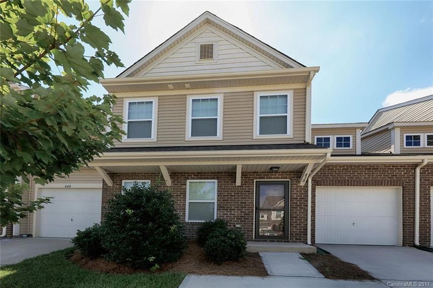 LOCATION...LOCATION! Lovely Master Down plan featuring 3bd/2.5bth,  w/ loft space. Flex bonus room could be 4th bedroom. Efficient floor plan maximizes space. Finish & features include Hardwood & Ceramic Tile Flooring, Granite Kitchen & Bath Countertops, Custom Trim & Paint, Upgraded Cabinet & Lighting, Stainless Steel & More! Gated Community conveniently located. This townhome has barely been lived in. Private back patio and yard space backs to wooded area.