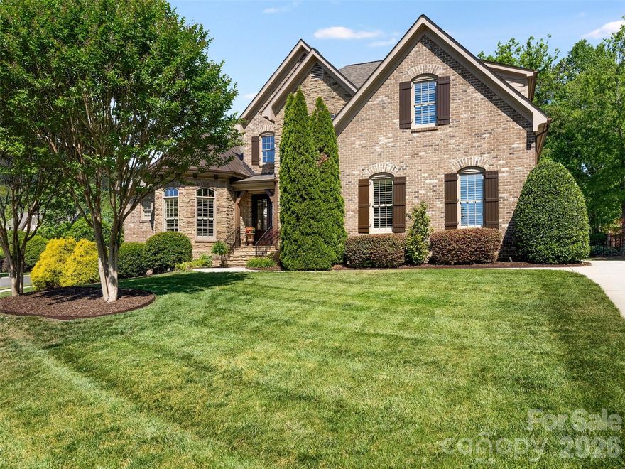 EXPECT TO BE IMPRESSED!  Meticulously Maintained and Updated Transitional All Brick Custom Built Home Featuring Covered Front and Side Porch, Screen Porch, Brick Terrace and 3 Car Garage! Grand Open Foyer Featuring Custom Front Door Opens to Two Story Great Room with Wall of Windows (Natural Light), Fireplace (Gas Logs), Built-In Bookcase. Gourmet Kitchen with Exquisite Custom Cabinetry/Detail, Center Island and Breakfast Bar, Updated SS Appliances w/Double Ovens, Microwave, Gas Cooktop and Granite Countertops - Opens to Keeping Room w/Stone Fireplace - Raised Hearth, Breakfast Room Opens to Screen Porch. Private Study w/French Doors. Primary Bedroom on Main Level w/Deep Tray Ceiling, Walk-in Closets, Bath w/Double Vanities, Whirlpool Tub & Separate Shower. Amazing Molding Detail Throughout, Beautiful Hardwood Floors, Fresh Neutral Colors, Plantation Shutter & Excellent Storage. All Bedrooms Connect to Full Baths. Private Wooded Lot, Professionally Landscaped w/ Aluminum Fencing - Fabulous Curb Appeal! Truly a WOW Home - Pride of Ownership!