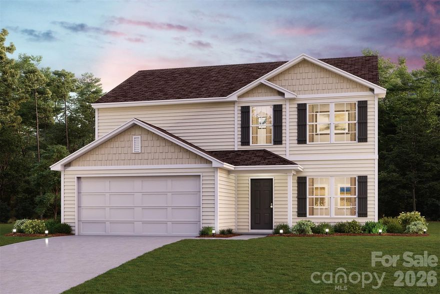 "Be charmed by this new construction home in the vibrant The Reserve at Green Needles! Welcome to the Gardner Plan a very elegant two-story home designed for both comfort and versatility. The chef’s kitchen is a highlight, featuring stylish cabinetry, quartz countertops, and LG stainless steel appliances, including an electric smooth-top range, over-the-range microwave, and dishwasher.
The main floor includes a flexible space and a guest suite with a spacious walk-in closet. The oversized primary suite upstairs offers a serene retreat with a private bath and expansive walk-in closet. Additional features include a 2-car garage, and energy-efficient Low-E insulated dual-pane windows. "
