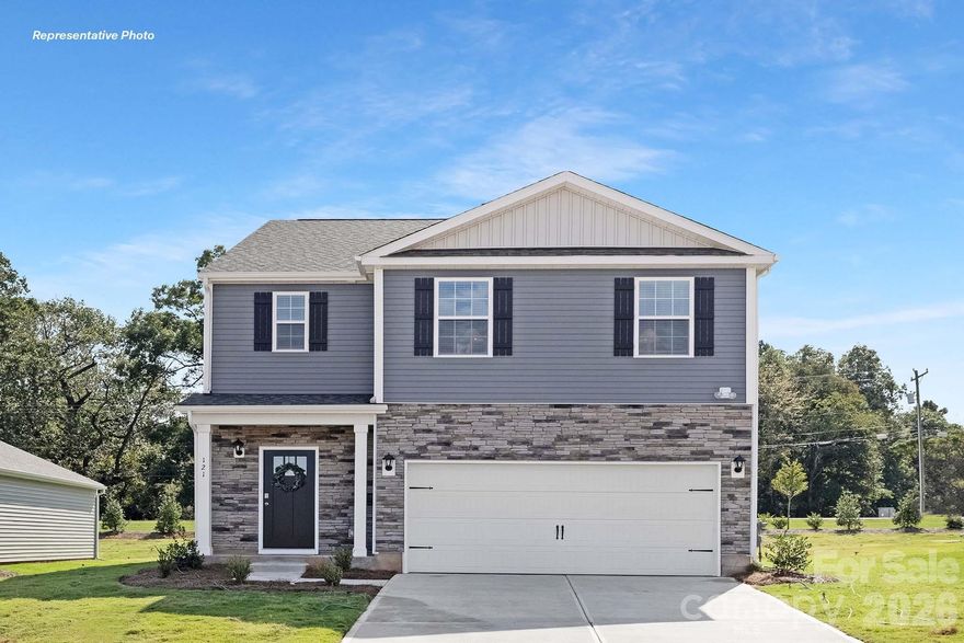 Popular Robie plan in our new Cardinal Creek community complete with Pool and Playground!! Incredible value for the space and bedrooms inside the I-485 beltway! Beautiful kitchen with White Cabinets, Gas Range, White Quartz countertops, and tile backsplash! Guest bedroom and bathroom on main. Spacious family room with fireplace.  Large Owner's Suite with great closet space and private bathroom. Great value for the area! Call today for updates!