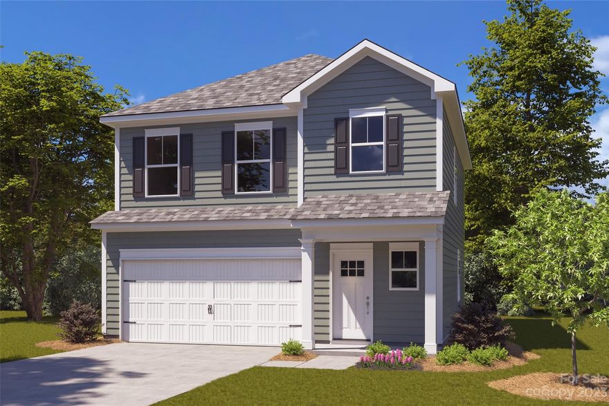 Welcome to Surrey Woods, the latest Red Cedar community in Northwest Charlotte, inside the 485 loop near HWY 16. This Dogwood plan sits on .14 acres (50ft wide lot) & features 3 bedrooms, 2.5 baths & a work/study space on the upper level. The living room is open to the dining area & kitchen; perfect for entertaining or watching TV. The kitchen has white soft-close, dovetail shaker cabinetry & quartz countertops with a beautiful tile backsplash, which shines next to the stainless steel appliances. No carpet in this home; LVP throughout. Upgraded trimouts, statement pedestal sink, toilets & more! Upstairs are all 3 bedrooms & laundry room. The bathrooms have beautiful quartz countertops on the white shaker, soft-close cabinets. The laundry room, not a hallway, has built-in cabinetry with a recessed dryer vent! Builder is offering early buyers incentive of selecting from fridge, fence or blinds. AND-buyers can pick some of their interior selections! Builders contract & deposit.