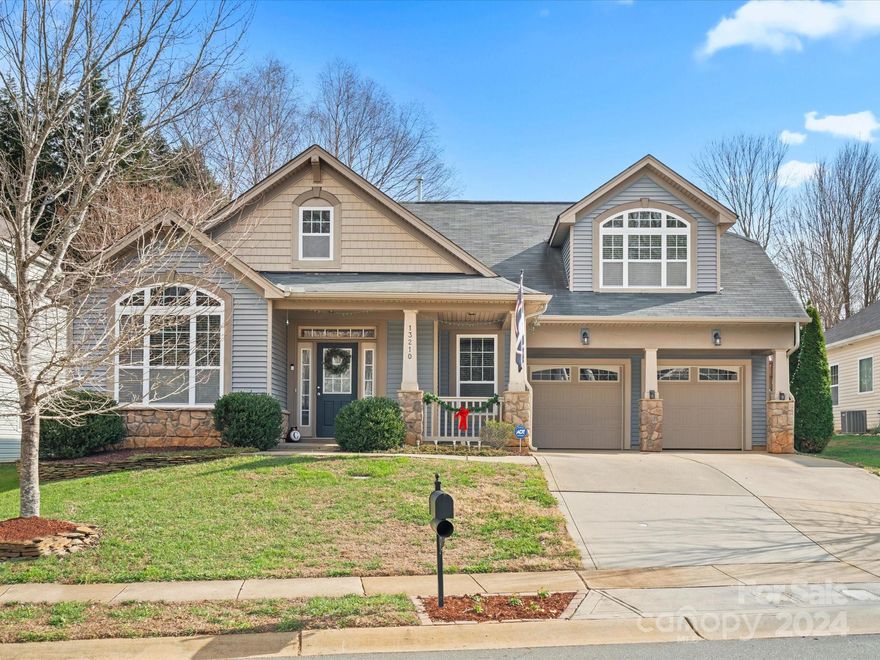 This stunning 4-bedroom residence is situated in the desirable Reunion subdivision in Steele Creek. The property's charm is evident in its inviting front porch, which leads into an open floor plan featuring hardwoods throughout the main level. Note the spacious family room with a gorgeous gas stone fireplace. The main level also boasts three bedrooms, including the large primary suite with walk in closet. The second floor offers a versatile space for a bonus room or additional bedroom, complete with a full bathroom and ample storage. New HVAC system installed in 2024.  The backyard is perfect for relaxing and enjoying an afternoon at home. A gorgeous, must see property!!