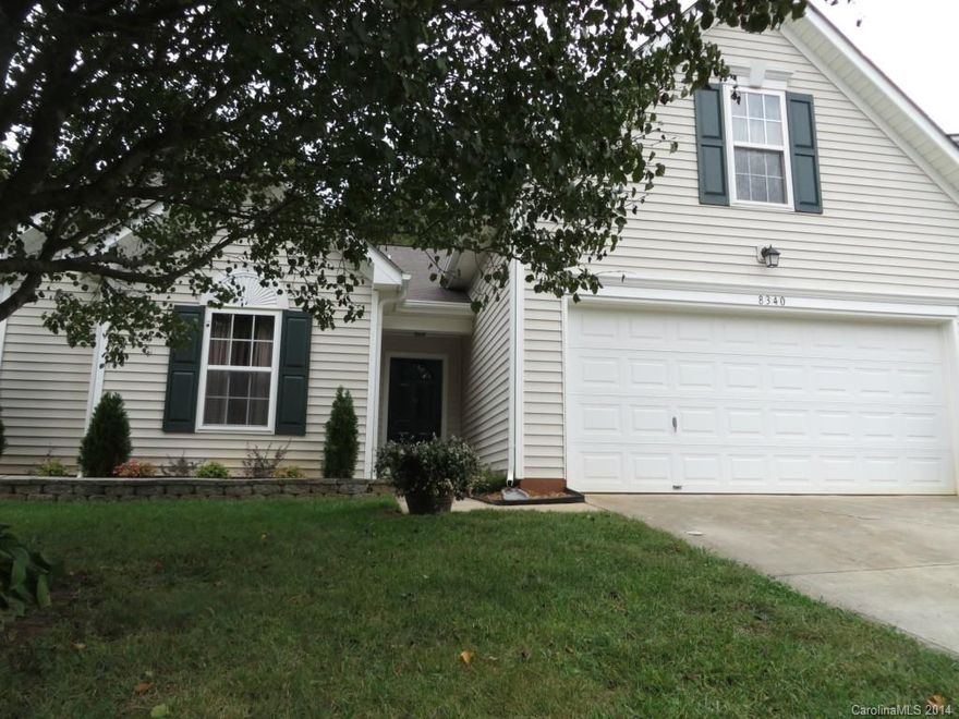 Lovely 3 Bdrm, 2 bath home.  Wood floors throughout the bedrooms, great room, and loft.   Tile in the kitchen & bathrooms.  Nicely landscaped.  Convenient to 485 & uptown access.  Very nice neighborhood amenity center with pool, club house, parks & basketball court.  The upstairs loft is a large open area that can be used as a media or rec room.  The backyard backs up to woods and has a deck with an attached pergola.  Great for entertaining family & friends.  VERY CLEAN & MOVE IN READY!!