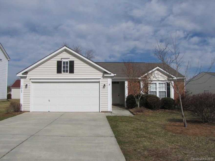This cute ranch with brick accents and a 2-car garage has a bright, open split bedroom floor plan. The entry with wood laminate floors opens to the family room with a fireplace, vaulted ceilings and a plant shelf. The living area flows into the sunny breakfast area and the kitchen with a pantry and stainless steel appliances. The master suite includes a walk-in closet and a private bath. This home has lots of storage throughout, including a laundry room. Enjoy the outdoors on the spacious patio!