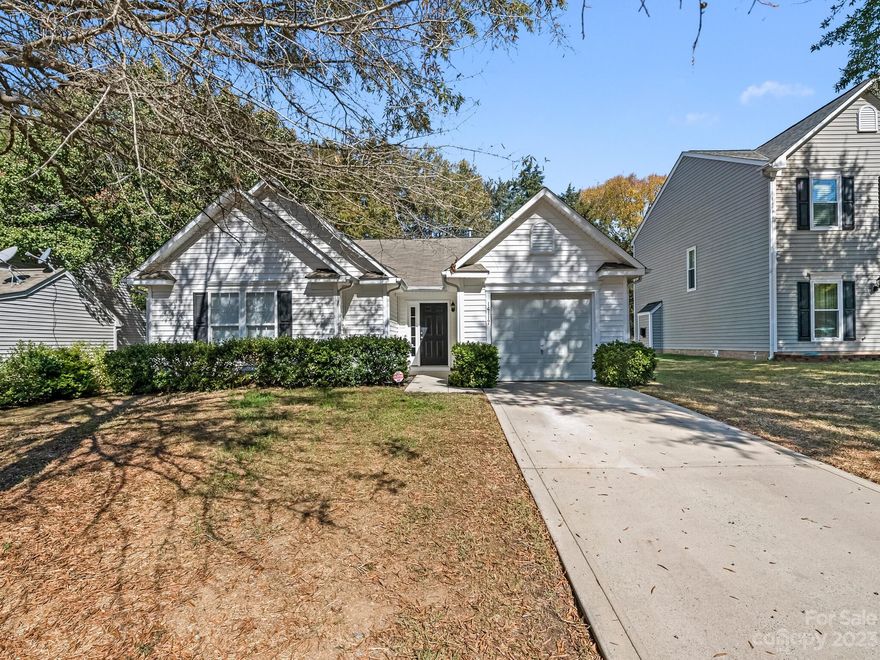 Adorable ranch style home with an open floor plan, 3 bedrooms and 2 baths. Nice flat lot overlooking the community pond. 14117 Williams Glenn has an attached one car garage. Recent updates include new furnace (receipt available), new blinds, painting, new carpet, and  exterior pressure washed. The Williams Glenn neighborhood has sidewalk lined streets in a convenient location with easy access to I-485, Charlotte Douglas International Airport, Lake Wylie, parks, shopping, Charlotte Premium Outlets, entertainment, Top Golf, and Arsley Town Center.