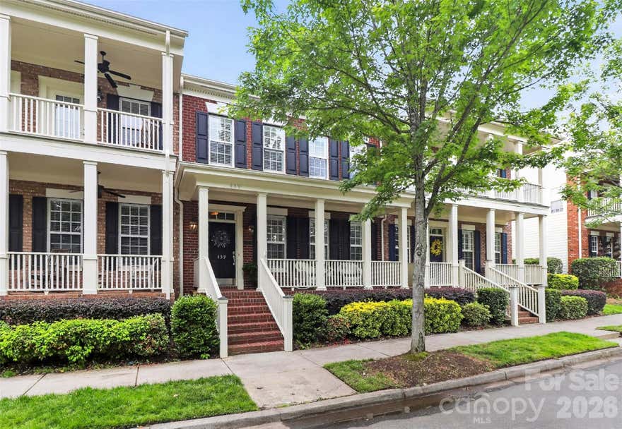 You will love this beautiful spacious townhome in the quaint and sought after St. Alban's Square area.  Enjoy strolling throughout this quiet Neighborhood along peaceful walking trails canopied with beautiful trees. Only one mile to the heart of downtown Davidson. Pet Friendly with neighborhood dog park. Large 2 car garage with newly epoxied floors. Lovely brick courtyard for entertaining. Cook's kitchen with large granite island and separate large dining area. Newer stainless-steel appliances, gas cook top, double pantry.  Kitchen is open to large family room with beautiful gas fireplace. Gorgeous hardwood floors, separate laundry room. Main floor primary bedroom with his and her walk-in closets and newer carpet. Primary bath with large soaking tub and separate shower.  Upstairs bedrooms with walk in closets. Big walk-in attic with extra storage. Huge, oversized bonus room. This home has crown molding, shutters, wainscoting, high ceilings and custom painting throughout.