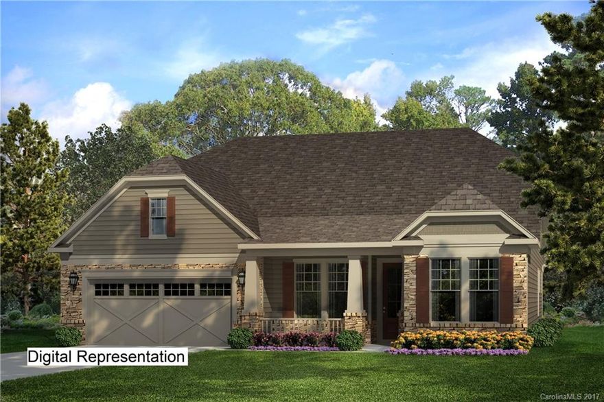 Welcoming front porch on the 3 bedroom, 2 full-1 half bath home. Spacious library off foyer. Entertain family and friends at elegant dining with tray ceiling. Cook's kitchen opens to great room and breakfast room. Private owner's suite features tray ceiling and luxurious bath. Guest suites are conveniently located off private hall. Relax at rear screened porch.