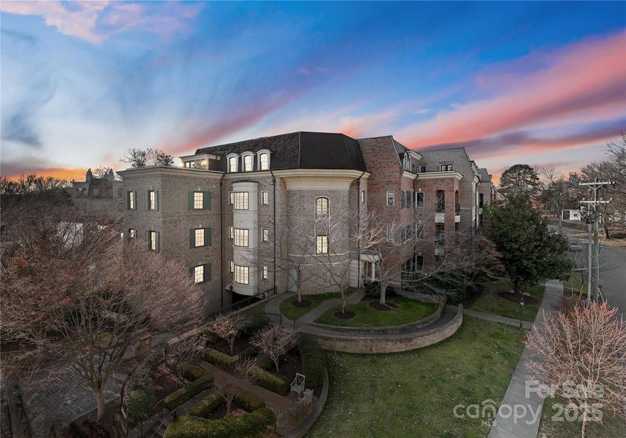Ascend to the pinnacle of urban living in this top-floor penthouse residence at The Cherokee in Eastover. A private one-of-a-kind rooftop terrace sanctuary, unique to the residence, offers breathtaking and serene treetop views. Inside, discover soaring 10' ceilings, exquisite crown molding, and rich hardwood floors. The chef-inspired kitchen, complete with top-of-the-line Viking, Sub-Zero, and Bosch appliances, inspires culinary creations and elegant gatherings. The expansive formal dining room sets the stage for unforgettable entertaining. Awaken to tranquil mornings in the master suite, bathed in soft light, featuring a deep soaking tub, a separate shower, and two generous walk-in closets. Two additional bedrooms and well-appointed bathrooms ensure privacy and comfort. A versatile den or office with built-ins and a second skylight, along with two deeded parking spaces and a private storage room, enhance convenience and security a short distance to shopping, dining, and entertainment.
