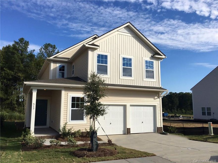 NEW home located in community tucked in Rock Hill. Beautiful new plan that maximizes space without minimizing style! The Elon is a 3bd/2.5bth plan includes a built-in desk/office area, private master suite & oversized 2nd Floor Loft/Rec Room. Complimented with designer selected colors & finishes including castled kitchen cabinets, granite countertops, hardwood flooring, stainless steel appliances & two tone paint.  New phase of this community is worth a look.