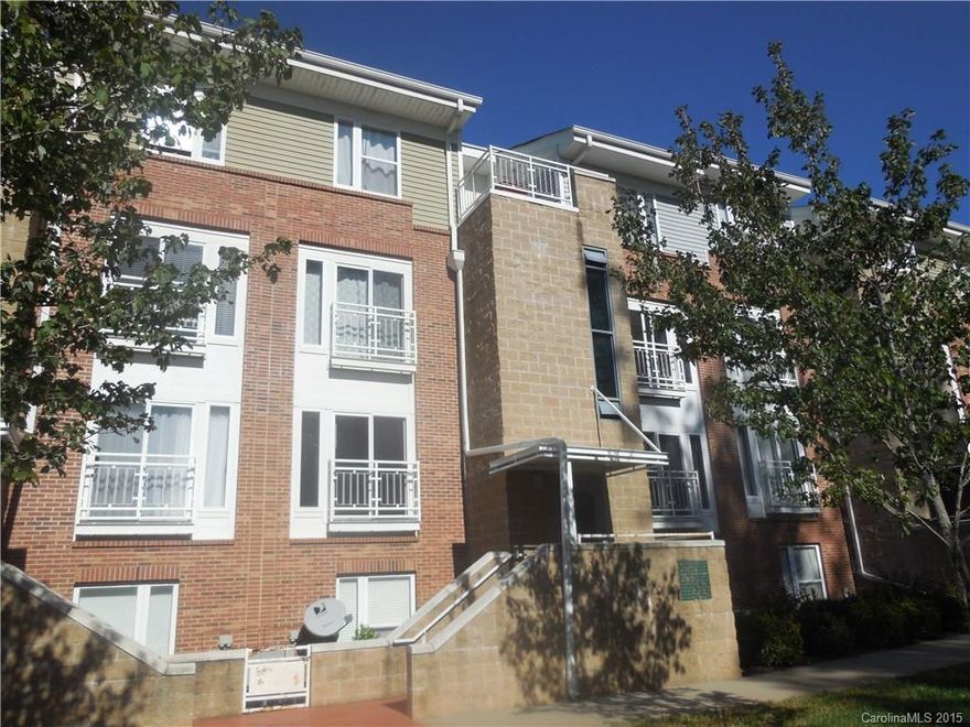 Great 2 story condo in HOT NODA area overlooking pool and courtyard. Hardwood floors in kitchen, living room and hallway. Kitchen has corian countertops and black appliances. Split floor plan with one bedroom/bath on main level and one bedroom/bath on lower level.  Great amenities including pool, courtyard and outdoor grills.  Just a short walk to the heart of NODA, restaurants, breweries, live music and more.  Refrigerator, washer/dryer + water INCLUDED in rent.  Available for fast move in!