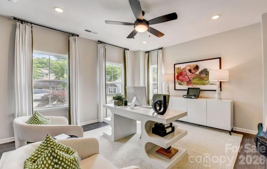 What's Special: Flex Room | No Rear Neighbors | South Facing Lot | North Facing Patio | 3-Story | White Cabinets. New Construction - May Completion! Built by America's Most Trusted Home Builder. 
Welcome to the Vail II at 549 Silver Star Boulevard in Indian Trail Townhomes! This three-story home offers an open, airy layout designed for comfortable everyday living. The first floor welcomes you with a spacious flex room and a convenient drop zone just off the two-car garage. Head upstairs to the second level, where the great room, casual dining area, and kitchen flow together beautifully, with a sunny deck just beyond the kitchen for extra space to relax or entertain. A nearby powder room adds ease for both homeowners and guests. The third floor features two secondary bedrooms, a full bathroom, and a well-placed laundry area. The private primary suite completes the top level with a walk-in closet, dual sinks, and a refreshing shower. Welcome to Indian Trail Townhomes, where comfort meets convenience. Enjoy easy access to US-74 and I-485, top-rated Union County schools, and endless shopping and dining in Indian Trail and Matthews. Parks like Chestnut Square and Colonel Beatty are minutes away, with major employers, Atrium Health Union West, and popular retail centers all close by. Additional Highlights Include: shower with built-in ledge in the primary bathroom. Photos are for representative purposes only. MLS#4355805