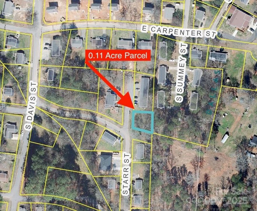 Residential lot in Dallas, NC — 0.11 acres. Great spot to build or hold for future investment! No HOA, paved road frontage, and a convenient location near town and major highways. 

City water & sewer (tap fees required). Listing agent contacted Town of Dallas regarding water/sewer availability. Buyer's agent to confirm water/sewer tap-in and restrictions per city.