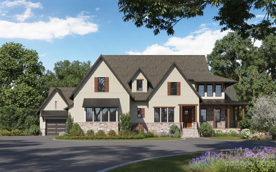 Amazing new construction opportunity with double lot in the desirable Riverchase Estates! This gorgeous home was designed by award winning architect, Frusterio. The home has been constructed to the framing stage w/ roof and is ready for you to bring your builder to finish the final steps! Entertain in the indoor/outdoor living space on the main floor with planned folding glass doors to the covered porch with fireplace. Stunning floorplan with 10 ft ceilings on main floor, vaulted ceiling in great room and 9ft ceilings on the upper floor. Enjoy the conveniently located primary suite on the main floor which includes its own fireplace. Set back on a tranquil wooded lot, this home boasts an oversized garage with additional workshop or storage space. Relax on the front and back covered porches where you'll find an extra 645 sq ft of outdoor living space.  Amazing opportunity for a custom home that can be finished in half the time!!