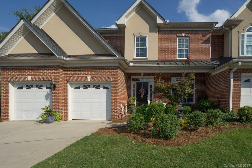 Hard to find, End Unit Townhome in gated community with view of lake! Upgrades throughout including kitchen w/SS appliances, granite and breakfast area with view of water. Beautiful trimwork throughout.
Hardwoods on main level and carpet on second. Formal dining, Large master w/his and hers closets, tray ceiling and heated floor in master bath w/dual vanities. Lots of storage space throughout. Oversized concrete patio with electric awning with built in lights. Lawn maintenance included in HOA.